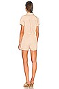 view 3 of 3 Button Front Romper in Warm Sand
