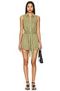 view 1 of 3 Zip Front Romper in French Olive