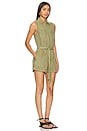 view 2 of 3 Zip Front Romper in French Olive