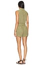 view 3 of 3 Zip Front Romper in French Olive