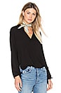 view 1 of 5 Split Sleeve Henley in Black