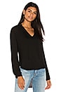 view 1 of 4 Grommet Tie Pull Over Top in Black