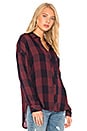 view 2 of 4 Drop Shoulder Plaid Top in Vintage Wine