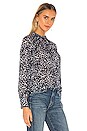 view 2 of 4 Mock Neck Button Back Blouse in Moonlight