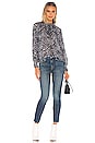 view 4 of 4 Mock Neck Button Back Blouse in Moonlight