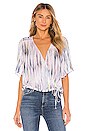 view 1 of 4 Flutter Sleeve Smocked Top in White
