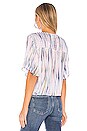 view 3 of 4 Flutter Sleeve Smocked Top in White