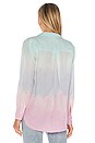 view 3 of 4 Flowy Button Down Top in Ombre Sunrise