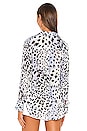 view 3 of 4 Flowy Button Down Top in Ink Dots