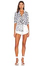 view 4 of 4 Flowy Button Down Top in Ink Dots