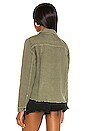view 3 of 4 Fray Hem Shirt in Basil