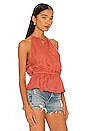 view 2 of 4 Cross Front Halter Top in Mojave Red