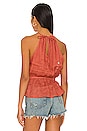view 3 of 4 Cross Front Halter Top in Mojave Red