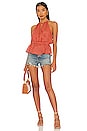 view 4 of 4 Cross Front Halter Top in Mojave Red