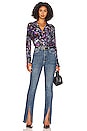 view 4 of 4 Full Button Down Hipster Shirt in Evening Floral