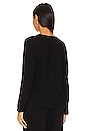 view 3 of 4 Long Sleeve Shirred Raglan Shirt in Black