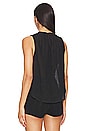 view 3 of 4 Sleeveless Shirred Shoulder Blouse in Black