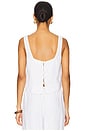 view 3 of 4 Square Neck Button Back Tank in White