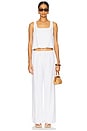 view 4 of 4 Square Neck Button Back Tank in White
