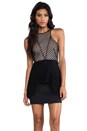 view 1 of 6 Gridlocked Dress en Black/Nude in Black & Nude