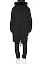 view 4 of 4 PARKA AVEC PASSEPOIL IMITATION FOURRURE DELTA in Black