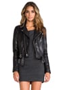 view 1 of 7 Blouson en cuir 1 in Black