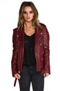 view 1 of 7 Leather Jacket 8 in Crimson