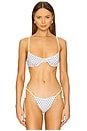 view 1 of 4 Deniz Bikini Top in White Polka