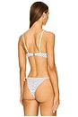 view 3 of 4 Deniz Bikini Top in White Polka