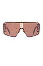 view 1 of 3 Le Masque Sunglasses in Rose & Brown