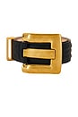 view 3 of 3 Anthem 4.5cm Embossed Croco Belt in Noir
