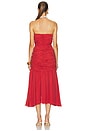 view 3 of 3 Shell Detail Draped Crepe Long Dress in Rouge Ocre