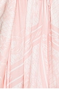 view 5 of 5 Open Shoulder Foulard Print Dress in Rose & Blanc in Pink & White