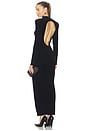 view 1 of 4 VESTIDO LONGO COM COSTAS ABERTAS 3 BUTTONS in Noir