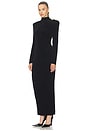 view 3 of 4 VESTIDO LONGO COM COSTAS ABERTAS 3 BUTTONS in Noir