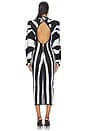 view 3 of 4 Zebra Batwing Dress in Noir & Blanc