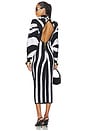 view 4 of 4 Zebra Batwing Dress in Noir & Blanc