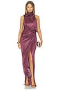 view 1 of 3 Interlock Halterneck Long Dress in Violet Fonc?