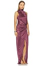 view 2 of 3 Interlock Halterneck Long Dress in Violet Fonc?