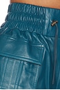 view 7 of 7 2 Pocket Lambskin Shorts in Bleu Canard