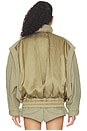 view 4 of 5 Batwing Two Pockets Twill Bomber in Vert Pale