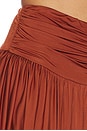 view 6 of 6 Pleated Fluid Jersey Shiny Pant in Rouge Ocre