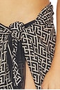view 7 of 7 Monogramme Cover Up Pareo in Ivory & Black