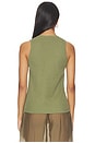 view 3 of 5 Small Balmain Paris Embroidered Jersey Tank Top in Vert