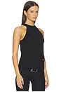 view 2 of 5 Halterneck Quilted Light Wool Top in Black