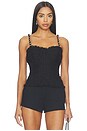 view 1 of 5 Chain Straps Tweed Top in Black