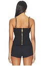 view 4 of 5 Chain Straps Tweed Top in Black