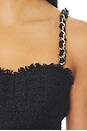 view 6 of 5 Chain Straps Tweed Top in Black