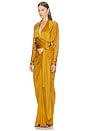 view 2 of 3 Open Neck Draped Viscose Jersey Top in Orange-Moutarde