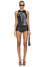 view 4 of 4 Leopard Print Tank Top in Noir & Blanc